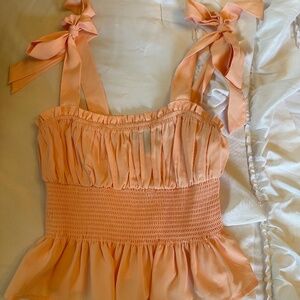 Ruffle bow top